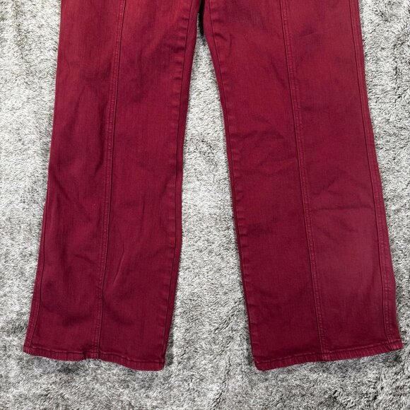 Judy Blue High-Rise Front-Seam Straight Jeans Sz 5/27 Burgandy - Picture 4 of 11